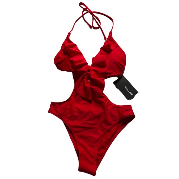 fashion nova pier sunset cutout ruffle monokini - Picture 3 of 8